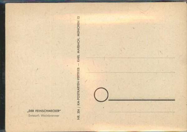 Kuenstlerkarte Weinbrenner Der Feinschmecker Angeln Fi – Bild 2