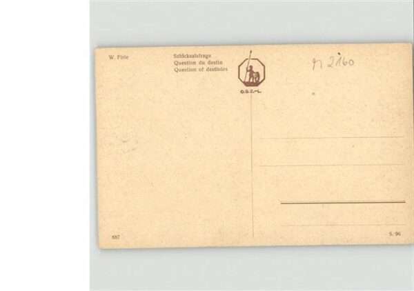 Handarbeit nähen Poesie Künstler W. Firle Schicksa – Bild 2