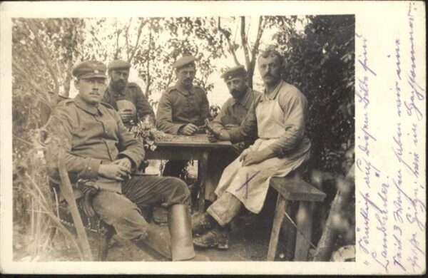 Kartenspiel-Postkarte Soldaten