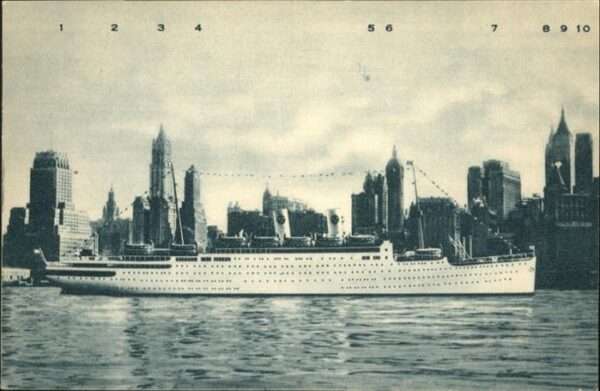 Dampfer Binnenschifffahrt MS Gripsholm Swedish American Line Manh