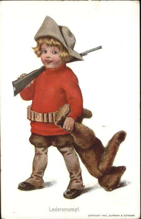 Teddy Teddybaer Teddy-bear  Kindersoldat Lederstrumpf