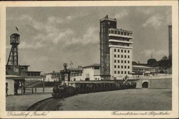 Liliputbahn Düsseldorf Gesolei Feuerwehrturm