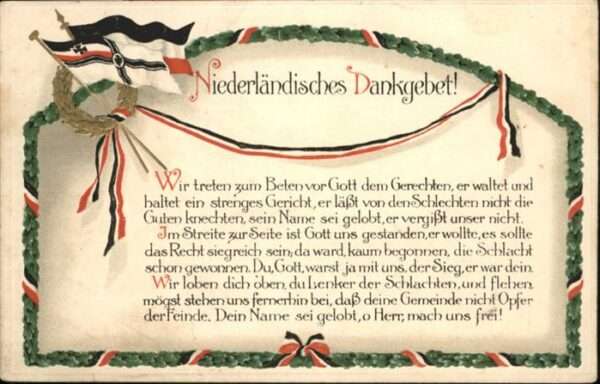 Schwarz Weiss Rot Niederländisches Dankgebet