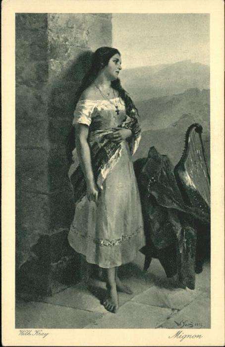 Goethe Johann Wolfgang von Mignon Künstler Kray Harfe