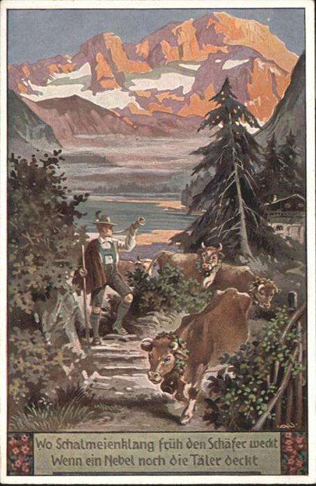 Liederkarte Nr. 78 Hoch vom Dachstein an Jäger Horn