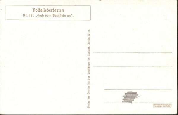 Liederkarte Nr. 78 Hoch vom Dachstein an Jäger Horn – Bild 2