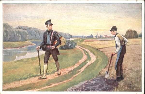 Liederkarte Wenn ich den Wandrer frage wandern Gita