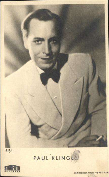 Schauspieler Paul Klinger Tabak Zigarette 311/1 Star