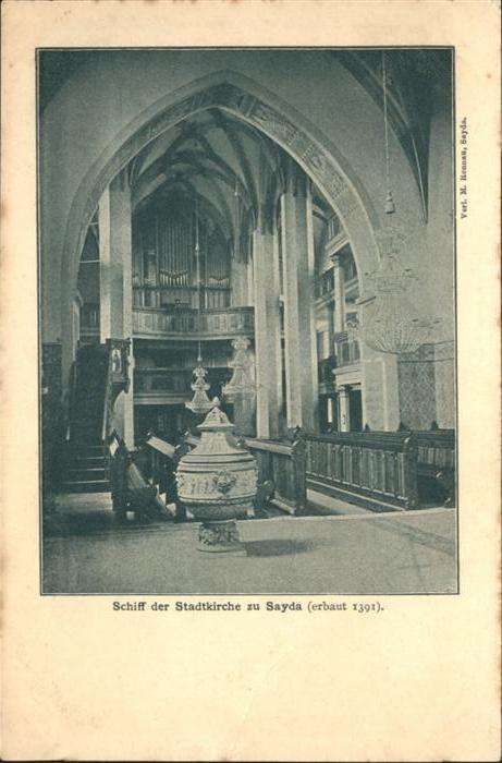 Kirchenorgel Schiff Stadtkirche Sayda
