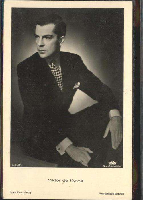 Verlag Film-Foto-Verlag Nr. Viktor de Kowa A 3754/1