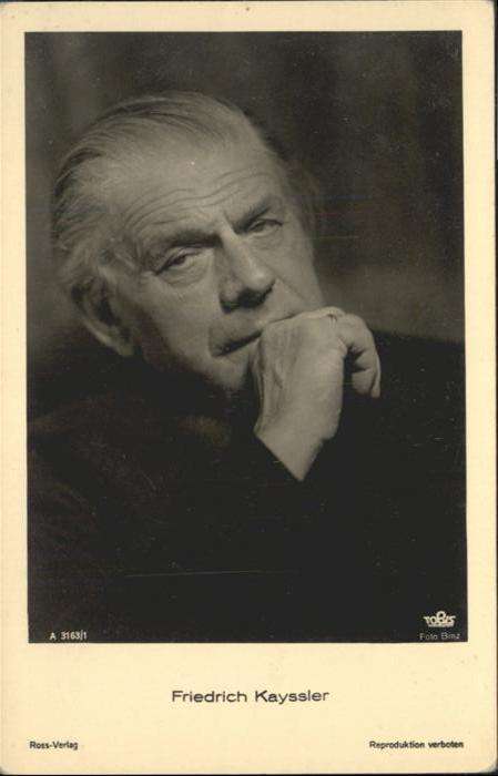 Verlag Ross Nr. Friedrich Kayssler A 3163/1
