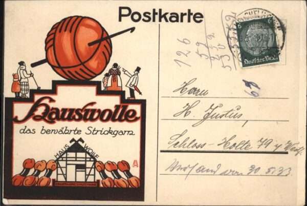 Handwerk Kauswolle Strickgarn stricken
