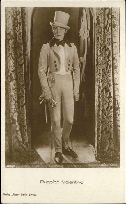 Verlag Ross Nr. Rudolph Valentino Hutmode 1500/4