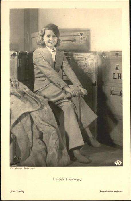 Verlag Ross Nr. Lilian Harvey 7519/1 Koffer Reisen Hutm