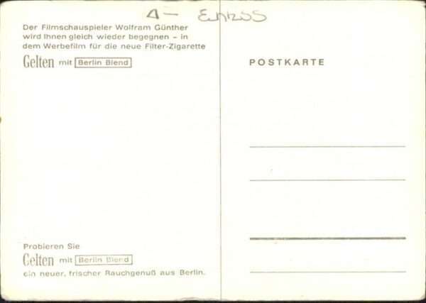 Schauspieler Wolfram Günther Zigarette – Bild 2