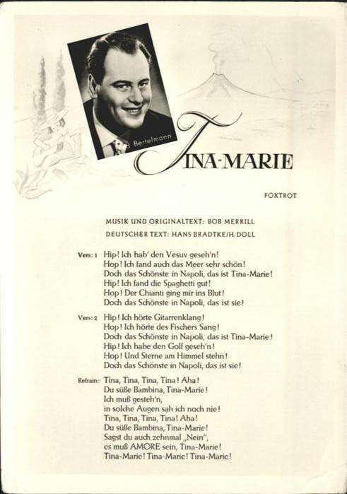 Liederkarte Ina Marie Bertelmann Bob Merrill