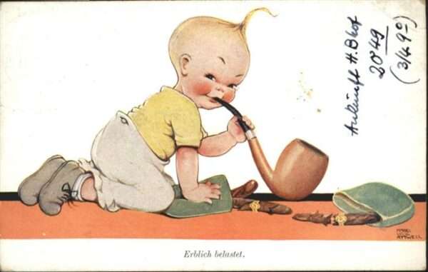 Pfeife Kind Humor Tabak