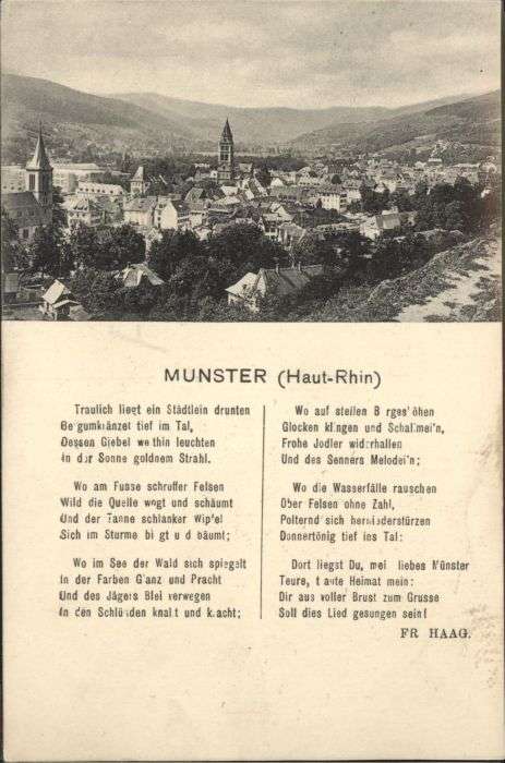 Muenster Haut Rhin Elsass Munster_Elsass Gedicht Fr. Haag