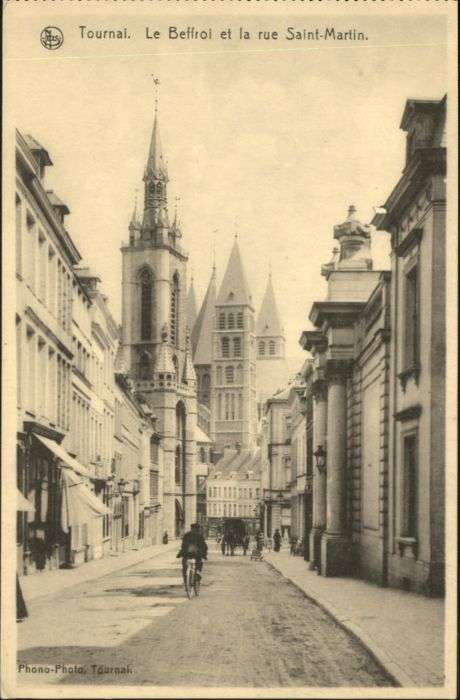 Tournai Hainaut Tournai Beffroi Rue Saint Martin