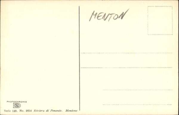 Menton Alpes Maritimes Menton [handschriftlich] – Bild 2