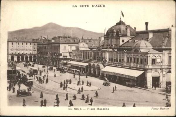 Nice Alpes Maritimes Nice Strassenbahn Place Massena