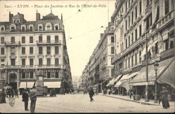 Lyon France Lyon Place Jacogins Rue Hotel de Ville