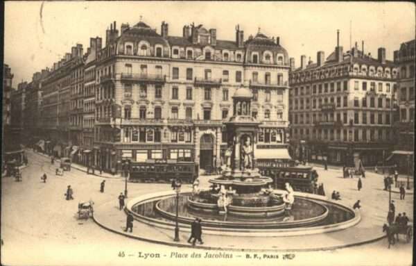 Lyon France Lyon Strassenbahn Place Jacobins