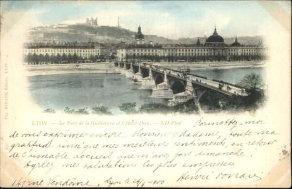 Lyon France Lyon Pont Guillotiere  Hotel Dieu