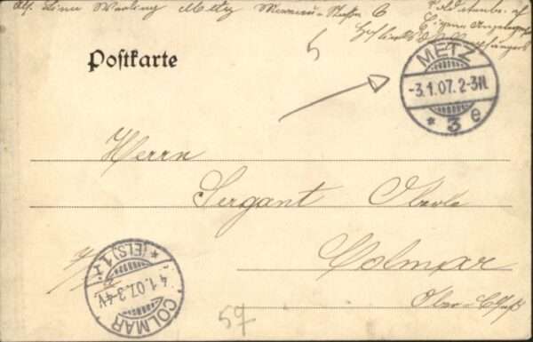 Metz  57 Moselle Metz [Stempelabschlag] Bezirkspräsidium – Bild 2