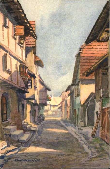 Eguisheim Haut Rhin Künstlerkarte Paul Mannsfeld