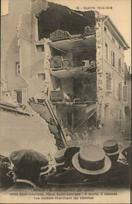 Nancy Lothringen Nancy Bombardement par canon Hotel Sain