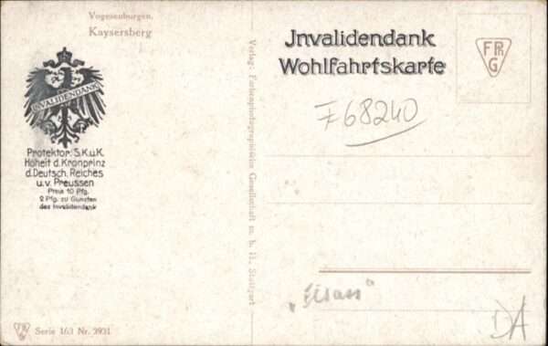 Kaysersberg Künstler W. Bürger Vogesenburgen * – Bild 2