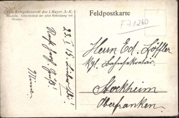 Peronne 80 Somme Peronne Kriegslazarett – Bild 2