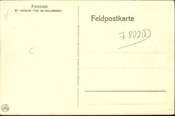 Peronne 80 Somme Peronne St. Nicolas Tor Wallgraben – Bild 2