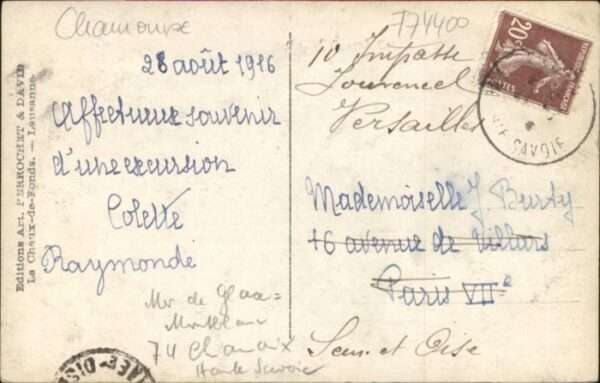 Chamonix Chamonix-Mont-Blanc [handschriftlich] G – Bild 2