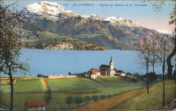 Sevrier Eglise Lac Annecy Tournette