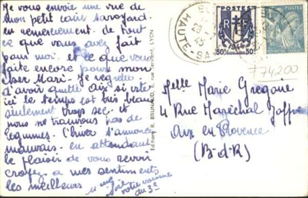 Thonon-les-Bains [handschriftlich] – Bild 2