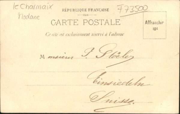 Modane [handschriftlich] Chapelle Charmeix – Bild 2