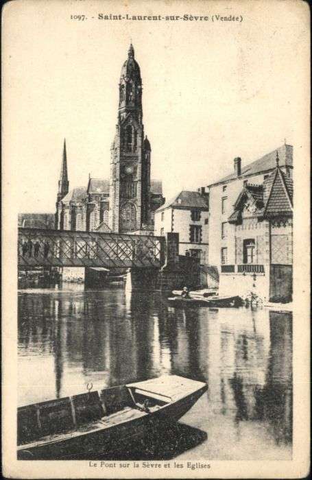 Saint-Laurent-sur-Sevre Vendee Pont Eglise