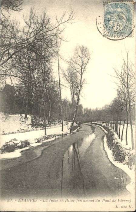 Etampes Juine Hiver Pont de Pierre