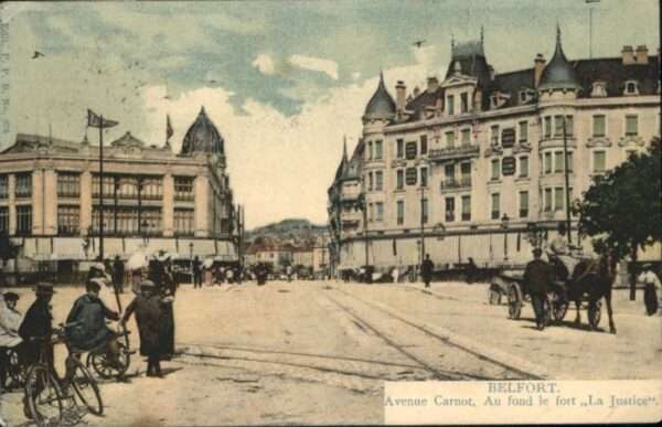 Belfort Alsace Belfort Avenue Carnot Kutsche Fahrrad