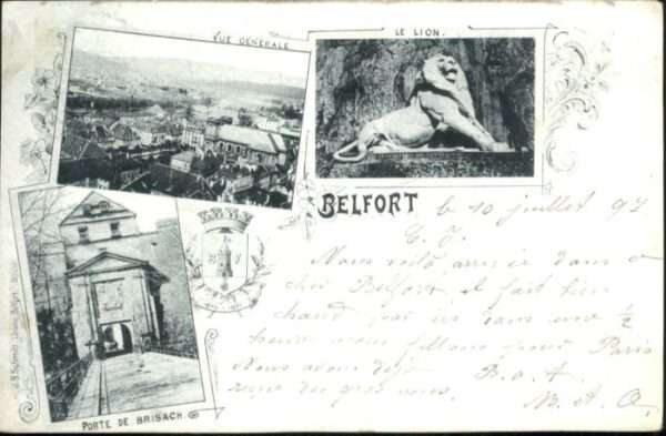 Belfort Alsace Belfort Lion Porte Brisach
