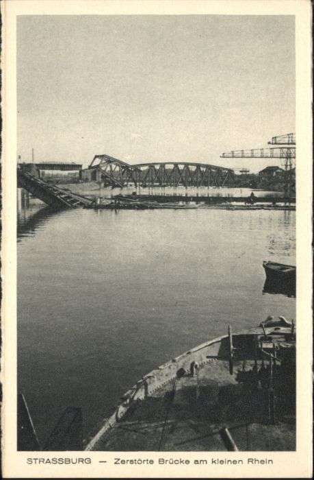 Strasbourg Alsace Strassburg_Elsass Zerstörte Brücke klei