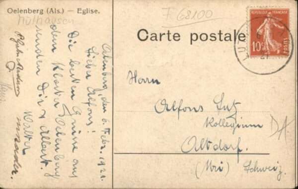 Muehlhausen Elsass Mülhausen_Elsass [Handschriftlich] Oele – Bild 2