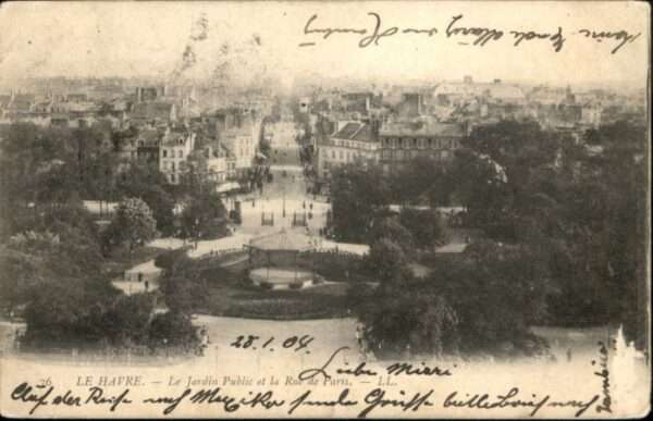 Le Havre Le Jardin Public la Rue de Paris
