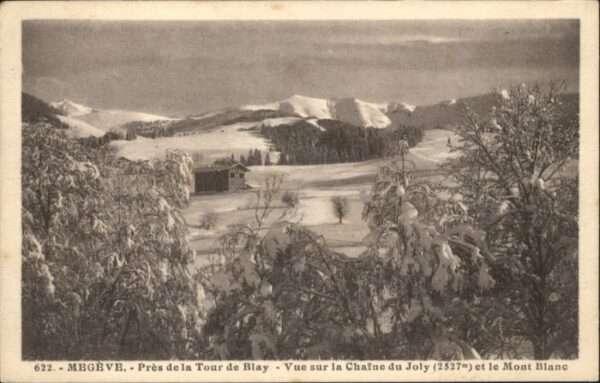 Megeve la Chaine du Joly le Mont Blanc