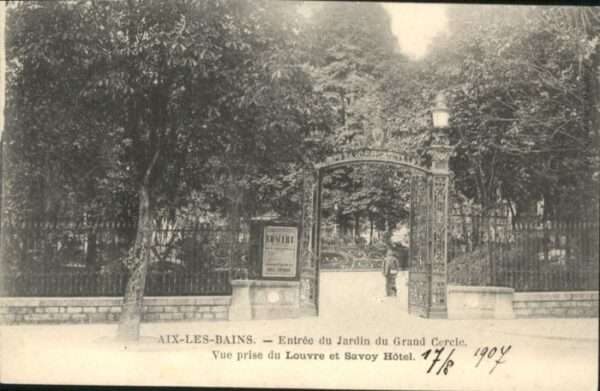 Aix-les-Bains Entree du Jardin du Grand Cercle