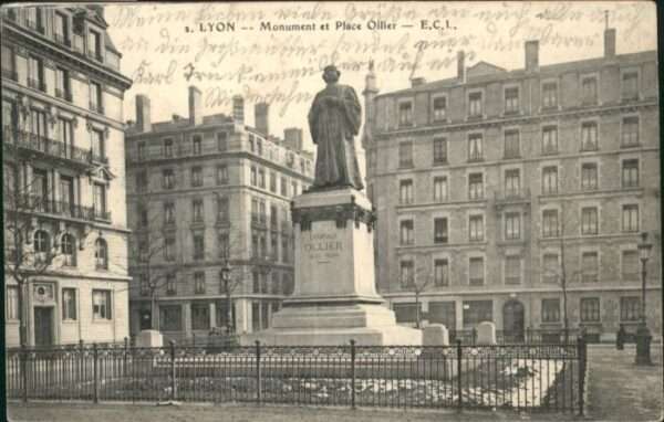 Lyon France Lyon Monument Place Ollier