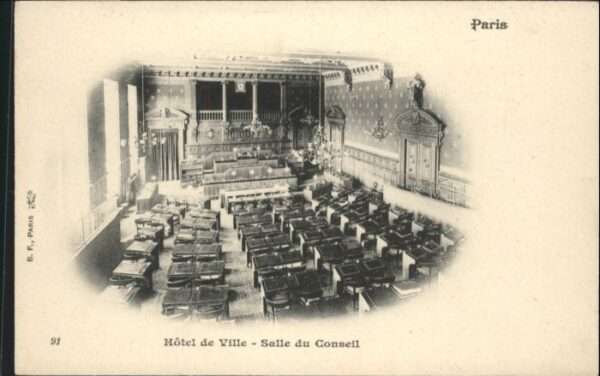 Paris Hotel de Ville Salle du Conseil