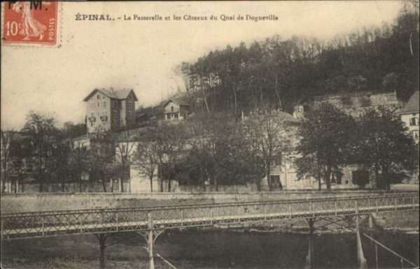 Epinal Vosges Epinal Passerelle Coteaux Quai Dognevil